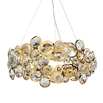 Люстра подвесная из золотых колец 57 см Golden Circles варинант исполнения - 1 | Loft Concept в Костроме