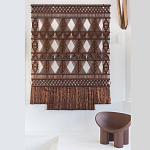 Панно Макраме коричневый цвет  варинант исполнения - 4 | Loft Concept в Костроме