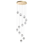 Люстра каскадная с прозрачными шарообразными плафонами Crystal Globule варинант исполнения - 6 | Loft Concept в Костроме