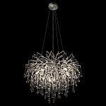 Люстра подвесная с прозрачными стеклянными подвесками в форме капель Диаметр 60 см Droplet Chandelier варинант исполнения - 13 | Loft Concept в Костроме