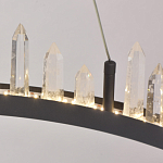 Люстра с двумя кольцами черного цвета с хрустальными элементами QUARTZ CRYSTAL варинант исполнения - 9 | Loft Concept в Костроме