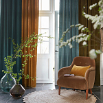 Кресло велюровое горчичного цвета Diaspro Mustard Armchair варинант исполнения - 6 | Loft Concept в Костроме