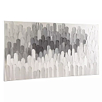 Панно декоративное с ручной росписью Gray Strokes варинант исполнения - 3 | Loft Concept в Костроме