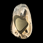 Бра овальное из стекла с золотым элементом Flow Texture  варинант исполнения - 5 | Loft Concept в Костроме