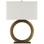 Настольная лампа с корпусом в форме кольца и прямоугольным абажуром French Ring варинант исполнения - 5 | Loft Concept в Костроме
