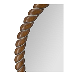 Зеркало круглое с текстурной рамой из натурального дерева  Pine Wall Mirror варинант исполнения - 3 | Loft Concept в Костроме