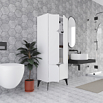 Комод белый с 4-мя дверцами на металлических ножках SPARK MULTIPURPOSE CABINET WHITE варинант исполнения - 5 | Loft Concept в Костроме