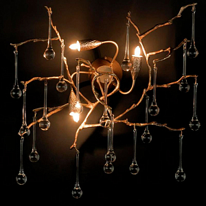 Бра Crystal Drops Gold 3 лампы