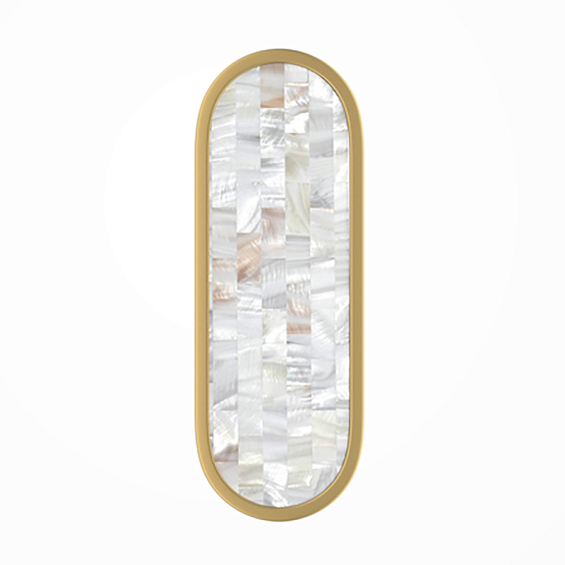 Бра перламутровый Lunaris 30 см Латунь Перламутровый в Костроме | Loft Concept 