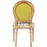 Стул из массива бука бежевый с изображением птиц и цветов Beige Green Chinoiserie Peach Garden Chair варинант исполнения - 2 | Loft Concept в Костроме