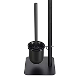 Держатель для туалетной бумаги с подвесным ершиком Black Bathroom Accessory варинант исполнения - 4 | Loft Concept в Костроме