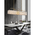 Люстра прямоугольная из фактурного стекла Chandelier Beam варинант исполнения - 2 | Loft Concept в Костроме