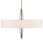 Люстра круглая с белым тканевым абажуром  White Light Diffuser варинант исполнения - 1 | Loft Concept в Костроме