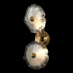 Бра с ветвистыми бронзовыми элементами и стеклянными рифлеными дисками Textured Glass Bra варинант исполнения - 2 | Loft Concept в Костроме