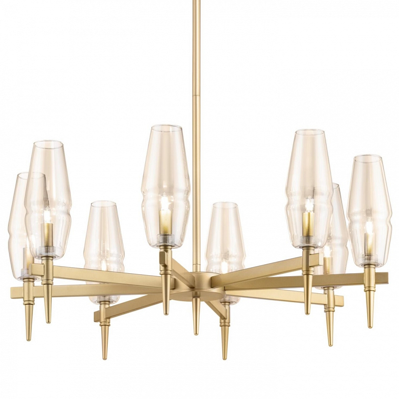 Люстра Polani Chandelier 8 Золотой Янтарь (Amber) Люстра Polani Chandelier 8 Золотой Янтарь (Amber) в Костроме | Loft Concept