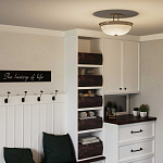 Потолочный светильник со стеклянным плафоном в виде купола Quoizel варинант исполнения - 6 | Loft Concept в Костроме