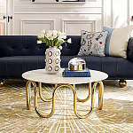 Дизайнерский журнальный столик чёрный с круглой столешницей Arycy варинант исполнения - 3 | Loft Concept в Костроме