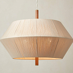 Люстра из дуба с веревчатым абажуром Rope Oak Chandelier варинант исполнения - 2 | Loft Concept в Костроме