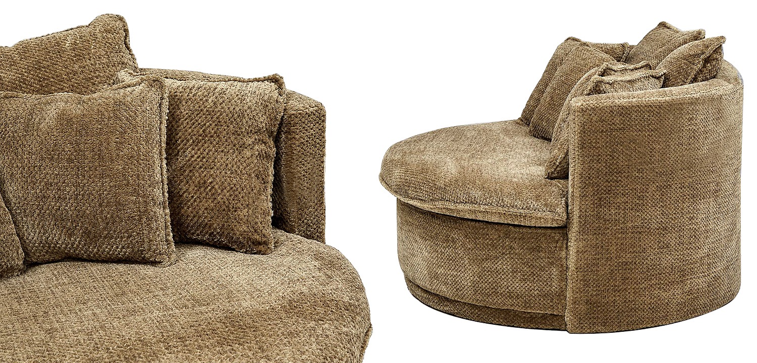 Кушетка круглая Endeavor Chair Коричневая Кушетка круглая Endeavor Chair Коричневая - Loft-Concept в Костроме