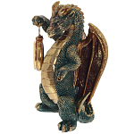 Часы в виде дракона Green Dragon with Clock варинант исполнения - 4 | Loft Concept в Костроме