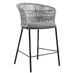 Стул барный с декоративным плетением на спинке и подлокотниках Chair Weave варинант исполнения - 2 | Loft Concept в Костроме