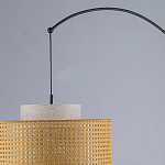 Торшер с декоративным поясом из плетеного бамбука Biuloggicu варинант исполнения - 7 | Loft Concept в Костроме