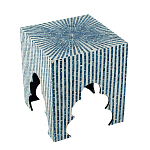 Приставной столик с инкрустацией раковинами устриц Bone Inlay варинант исполнения - 1 | Loft Concept в Костроме