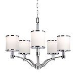 Люстра с белыми стеклянными плафонами в форме цилиндра Feiss варинант исполнения - 1 | Loft Concept в Костроме