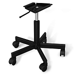 Стул с мягкой розовой обивкой из велюра и подъемно-поворотным механизмом на черных колесиках Harper Pink варинант исполнения - 4 | Loft Concept в Костроме