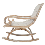 Кресло-качалка с мягкой обивкой из льна Ella Armchair beige варинант исполнения - 2 | Loft Concept в Костроме