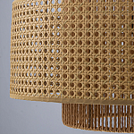 Подвесной светильник с абажуром из плтеного бамбука Light Inside the Cell варинант исполнения - 8 | Loft Concept в Костроме