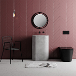 Настенное зеркало круглой формы в черной металлической раме BUBBLE MIRROR BLACK варинант исполнения - 1 | Loft Concept в Костроме