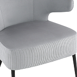 Современное мягкое кресло на металлических ножках Rakush Grey варинант исполнения - 6 | Loft Concept в Костроме