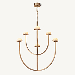 Люстрас 6-ю мраморными плафонами в форме купола Light Warm Light варинант исполнения - 4 | Loft Concept в Костроме