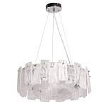 Люстра круглая с подвесными прямоугольными пластинами из стекла Glacier Panels варинант исполнения - 2 | Loft Concept в Костроме