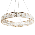 Кольцевая люстра с декором из мрамора и хрусталя Dione Ring Marble Crystal Chandelier варинант исполнения - 1 | Loft Concept в Костроме