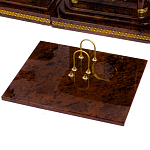 Настольный письменный набор с часами и визитницами из природного камня обсидиана Royal Present варинант исполнения - 2 | Loft Concept в Костроме