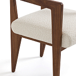 Кресло обеденное Alcove White Boucle из массива ореха варинант исполнения - 5 | Loft Concept в Костроме