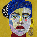 Картина с вышивкой Портрет wall panel People with the yellow ear 1 варинант исполнения - 1 | Loft Concept в Костроме