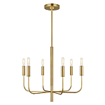 Люстра с 6-ю лампами на тонких изогнутых рожках в современном стиле Feiss варинант исполнения - 2 | Loft Concept в Костроме