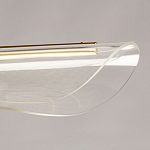 Люстра линейная с прозрачным волнообразным плафоном Wave Line варинант исполнения - 4 | Loft Concept в Костроме