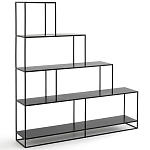 Ступенчатый стеллаж Menzie Steps Metal Rack Black варинант исполнения - 1 | Loft Concept в Костроме
