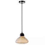 Подвесной светильник с янтарным фактурным плафоном Lamp with Frozen Glass Effect варинант исполнения - 3 | Loft Concept в Костроме