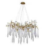 Люстра подвесная с прозрачными подвесками в форме капель Droplet Chandelier варинант исполнения - 2 | Loft Concept в Костроме