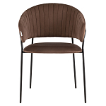 Стул в велюре коричневого цвета Horizon варинант исполнения - 2 | Loft Concept в Костроме