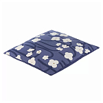 Подушка декоративная синяя с цветочным принтом Blossom Essence Emily варинант исполнения - 1 | Loft Concept в Костроме