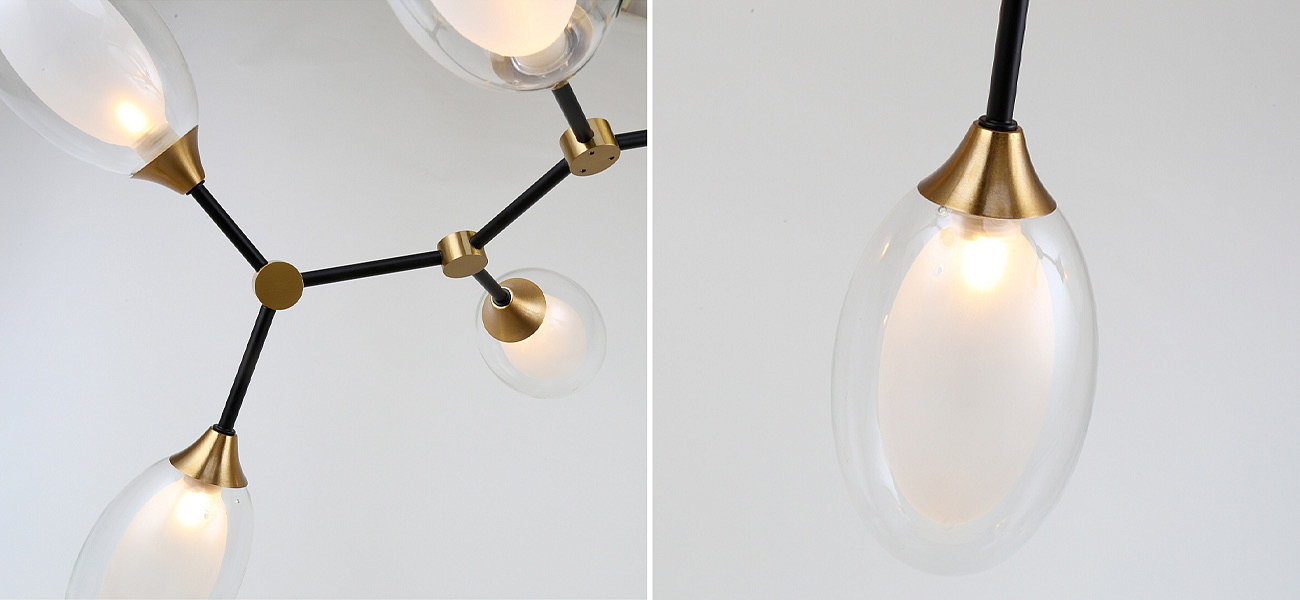 Люстра с плафонами из двойного стекла BUBBLE CHANDELIER Люстра с плафонами из двойного стекла BUBBLE CHANDELIER - Loft-Concept в Костроме