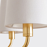 Люстра золотая с белыми тканевыми абажурами Coolness варинант исполнения - 4 | Loft Concept в Костроме