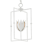 Подвесной светильник белый c абажуром в виде цветка тюльпана White Tulips варинант исполнения - 2 | Loft Concept в Костроме