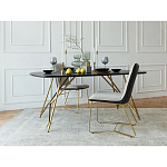 Обеденный стол на металлических ножках Ward Brass Dining Table варинант исполнения - 4 | Loft Concept в Костроме